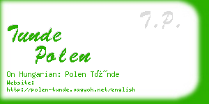 tunde polen business card